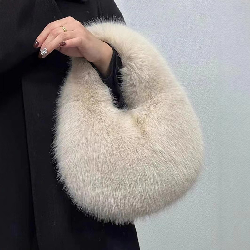 Fashion Soft Plush Half Moon B - Luxury Bags Tote recension och pris