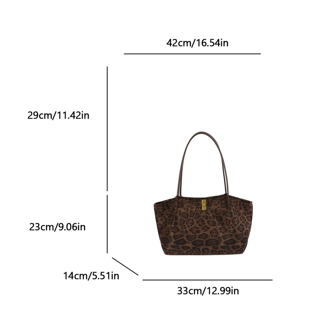 Retro Leopard Print Suede Tote - Luxury Bags Tote recension och pris